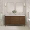 James Martin Vanities 60'' Double Vanity, Mid Century Walnut w/ 3 CM White Zeus Quartz Top 485-V60D-WLT-3WZ - alternate 6